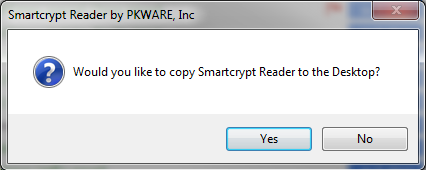 user is asked if they can copy Smartcrypt to the desktop