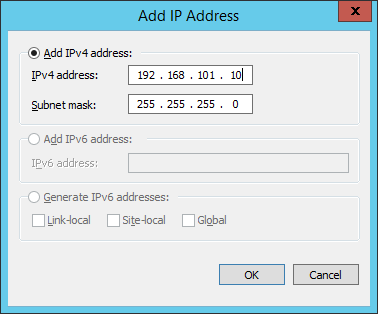 Cluster IP addresses and subnet