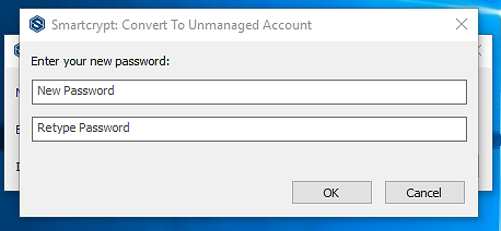 Setting new unmanaged password