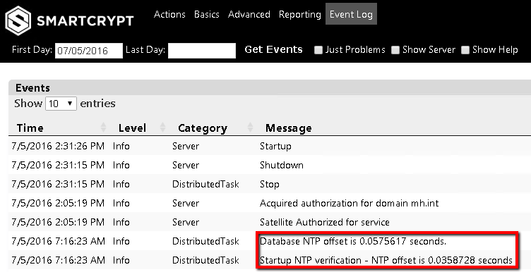 NTP offset error