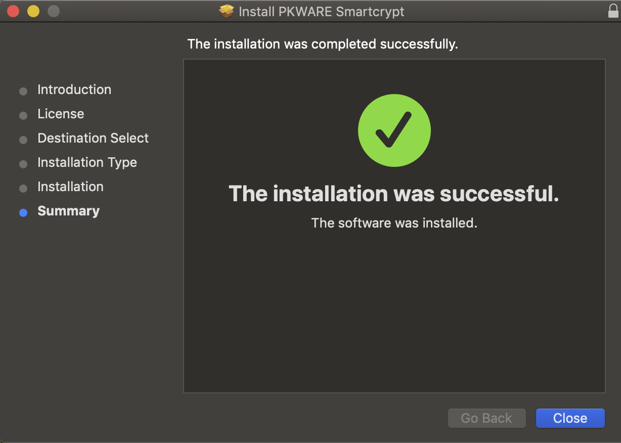 Installation successful is shown to the end user